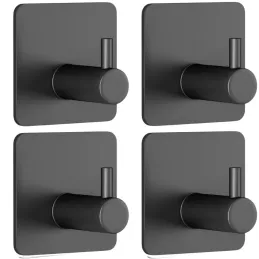 copy of Set mit 4 selbstklebenden Aufhängern QUIN / Schwarz matt