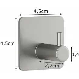 Set aus 4 selbstklebenden Haken SINO / Edelstahl