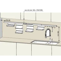Hängeregal-Set OXXO III 600 mm / Anthrazit