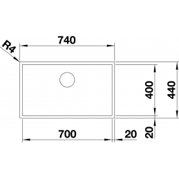Edelstahlspüle Blanco ZEROX 500-U
