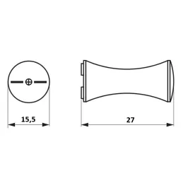 Knopf PAOLO Mini / Chrom matt