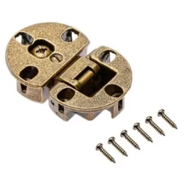 Set aus 2 Klappscharnieren für Klapptüren / Antikmessing