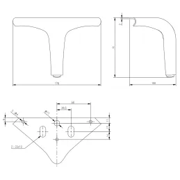 Möbelfuß EBRO / Schwarz matt