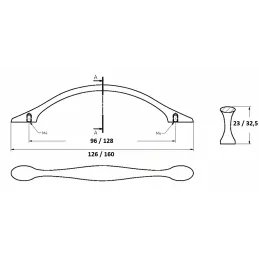 Griff LOREN / Schwarzes Chrom