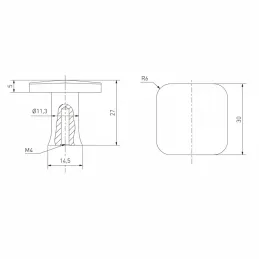 Griffknopf LANDRA / Edelstahl