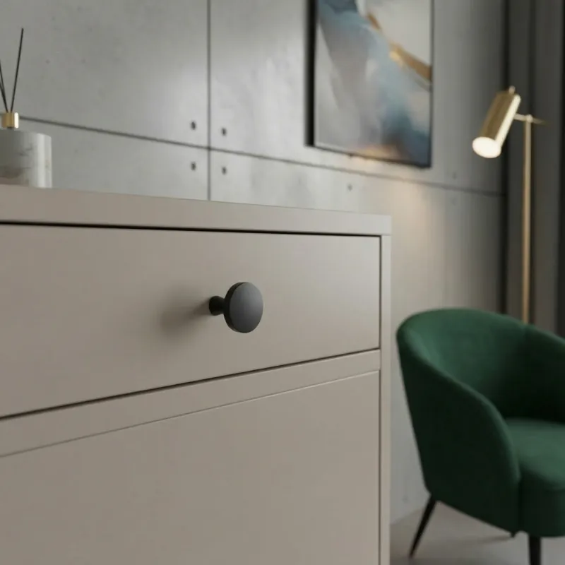 Knopfgriff MAIRA / Schwarz matt