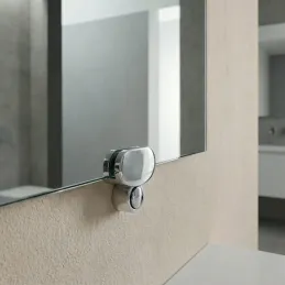 Glashalter KAMALA / Glänzendes Chrom