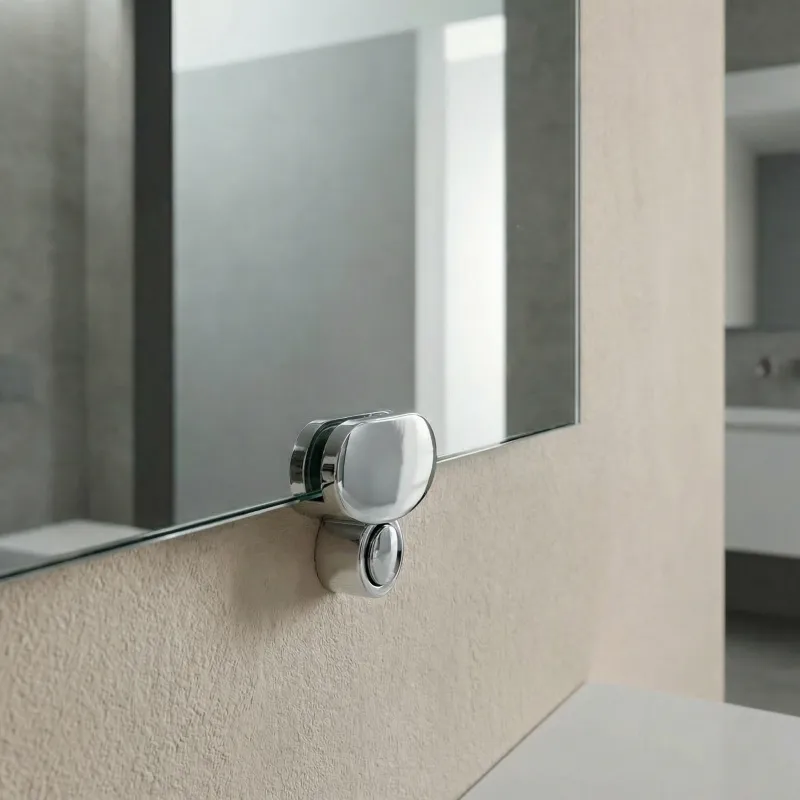 Glashalter KAMALA / Glänzendes Chrom