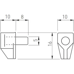 Bodenträger 5 mm SAFETY / Transparent - 100 Stück