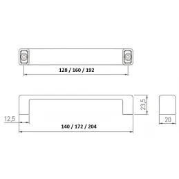 Griff LENA / Schwarz matt