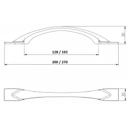 Griff BEATRIZ / Schwarz matt
