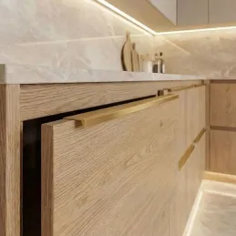 Griff für Türkante DIAZ / Gebürstetes Gold