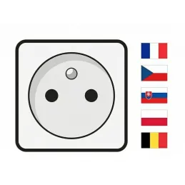 Ausziehbare Steckdose LEGIA FRENCH 2x230V + USB A-C + Licht / Weiß matt