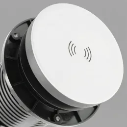 Ausziehbare Steckdose LEGIA SCHUKO 2x230V + USB A-C + Licht / Weiß matt