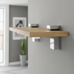 Regalträger QUADRO / Glänzendes Chrom