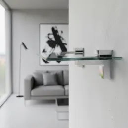 Regalträger QUADRO / Glänzendes Chrom