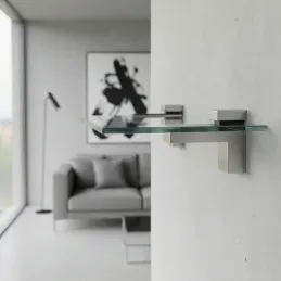 Regalhalter QUADRO / Edelstahl