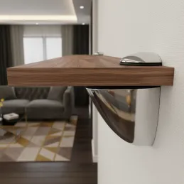 Regalhalter ARAGON / Glänzendes Chrom