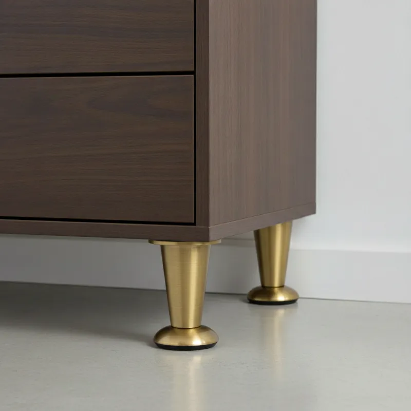 Möbelfuß PALMA / Gebürstetes Messing