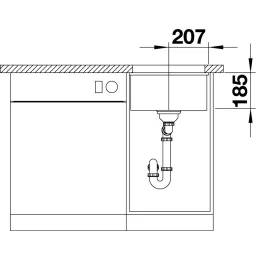 Keramikspüle Blanco PALONA 6 / mit Zugknopf
