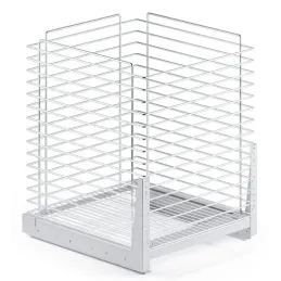 Ausziehbarer Wäschekorb mit Dämpfung und Türbefestigung ORTA / Glänzendes Chrom