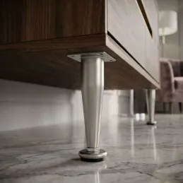 Möbelfuß EUROPE / Chrom Satin