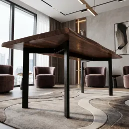 Tischkonstruktion ROXA / Schwarz matt