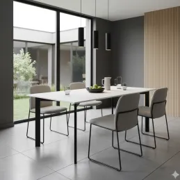 Tischkonstruktion ROXA / Schwarz matt