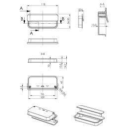 Griffmulde RAMONA / Schwarz matt