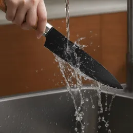 Set 5 Stück Küchenmesser mit Schäler ALIA / Schwarz