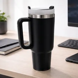 Thermobecher für Getränke TROPHY 1200 ml / Schwarz