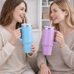 Thermo-Becher für Getränke TROPHY 1200 ml / Lila