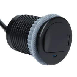 Innensteckdose ALPHA BOX SCHUKO 1x230V + USB C / Schwarz matt