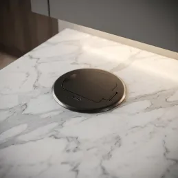 Innensteckdose ALPHA BOX SCHUKO 1x230V + USB C / Schwarz matt