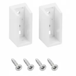 Kleiderstange 1m SLIM für LED-Streifen mit Endkappen / Mattweiß