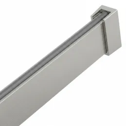 Kleiderstange 1m SLIM für LED-Streifen mit Endkappen / Aluminium