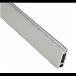 Kleiderstange 1m SLIM für LED-Streifen mit Endkappen / Aluminium