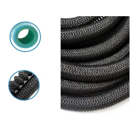 Bewässerungs-Flexi-Gartenschlauch mit Gießaufsatz / Schwarz