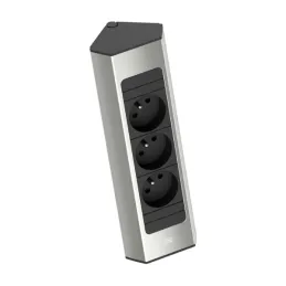 Innenraum-Steckdosenleiste Bachmann Casia 2 FRENCH 3x 230V / Aluminium