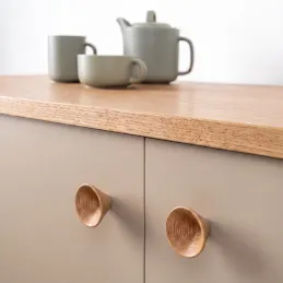 Holzgriff Knopf APOLO / Eiche lackiert