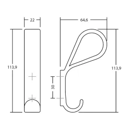 Luxuriöser Kleiderhaken DROP / Braun