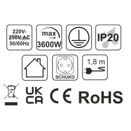 Innenraum-Steckdosenleiste SLIM BOX SCHUKO 3x 230V / Schwarz matt