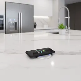Automatische ausfahrbare elektrische Steckdose ASTRA SCHUKO 3x230V + 2xUSB A-C / Aluminium