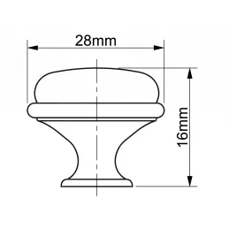 Griffknopf LUNAS / Altmessing - Milchig weiß