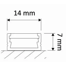 Aluminiumleiste ZARIA für LED-Beleuchtung mit milchiger Abdeckung / Gold
