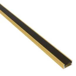 Aluminiumleiste ZARIA für LED-Beleuchtung mit schwarzer Abdeckung / Gold