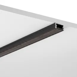 Aluminiumleiste ZARIA für LED-Beleuchtung mit schwarzer Abdeckung / Schwarz matt