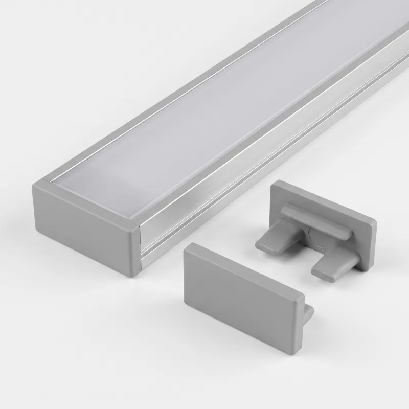 Endstück für LED-Profil ZARIA - ohne Loch / Grau