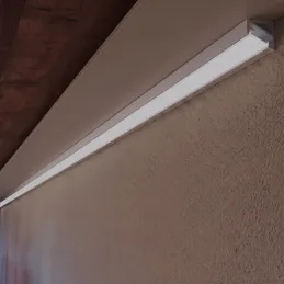 Eckiges Aluminiumprofil ZARIA für LED-Beleuchtung mit milchiger Abdeckung / Weiß matt