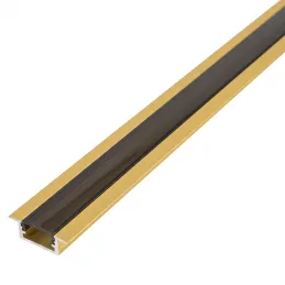 ZARIA Aluminium-Abdeckleiste für LED-Beleuchtung mit schwarzer Abdeckung / Gold